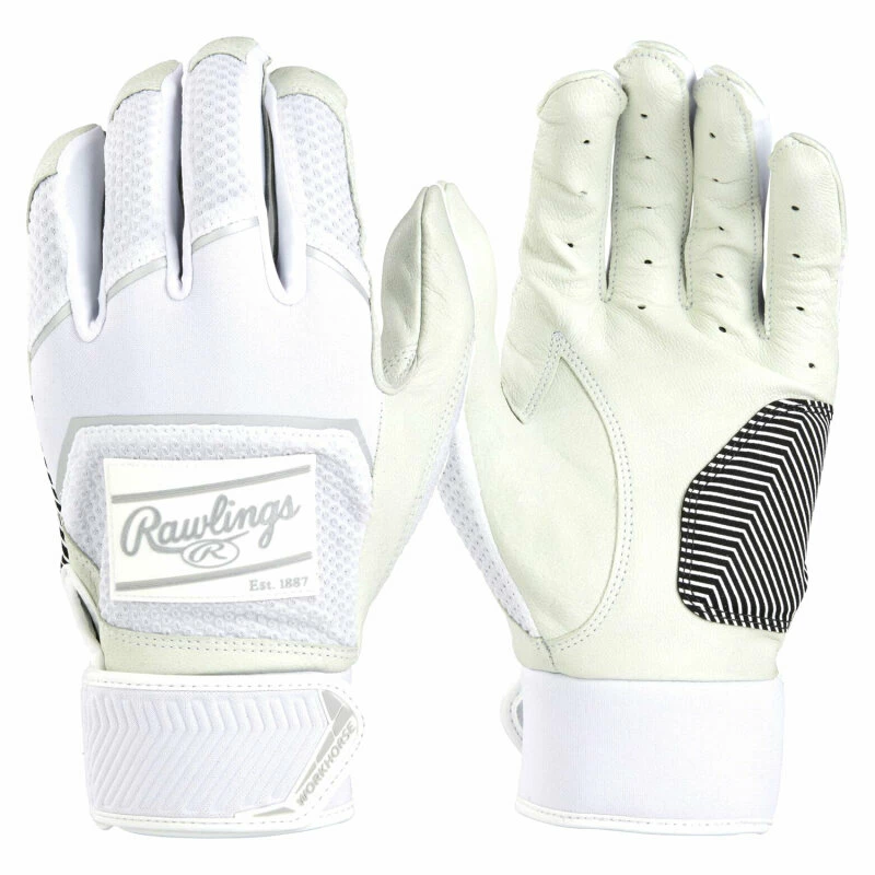 Batting Gloves Rawlings Workhorse (Weiß) 1 Batting Gloves Rawlings Workhorse (Weiß)