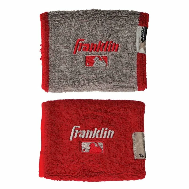 Franklin 4" MLB X-Vent Reversible Wristband (Grau/Rot) 1 Franklin 4" MLB X-Vent Reversible Wristband (Grau/Rot)
