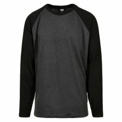 URBAN CLASSICS Undershirt Baseball Longsleeve (Charcoal/Black)
