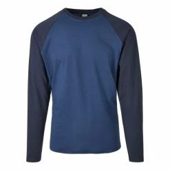URBAN CLASSICS Undershirt Baseball Longsleeve (Darkblue/Midnight Navy)