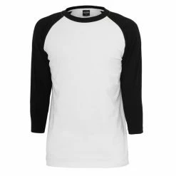 URBAN CLASSICS Undershirt Baseball Raglan 3/4 (White/Black)